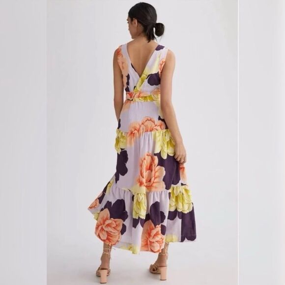 Anthropologie Maeve Floral Wrap Maxi Dress - Picture 4 of 10